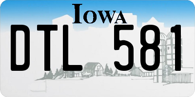 IA license plate DTL581