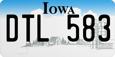 IA license plate DTL583
