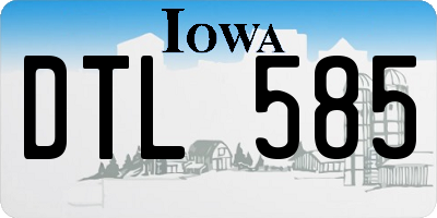 IA license plate DTL585