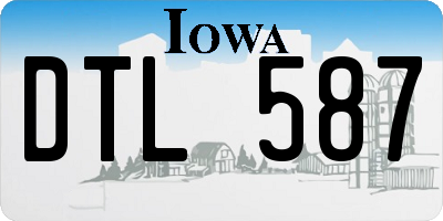 IA license plate DTL587