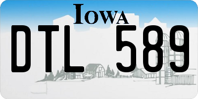 IA license plate DTL589