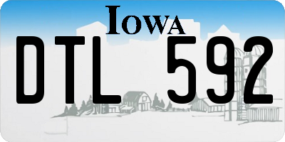IA license plate DTL592
