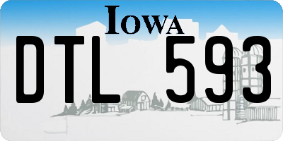 IA license plate DTL593