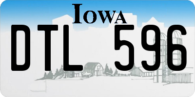 IA license plate DTL596