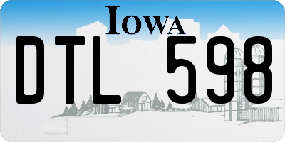 IA license plate DTL598