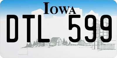 IA license plate DTL599