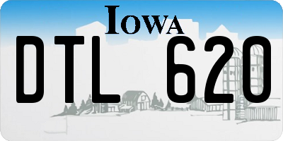 IA license plate DTL620