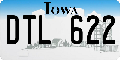 IA license plate DTL622