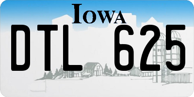 IA license plate DTL625
