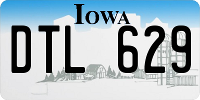 IA license plate DTL629
