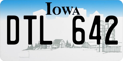 IA license plate DTL642