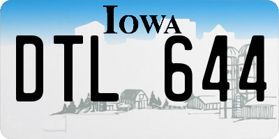 IA license plate DTL644