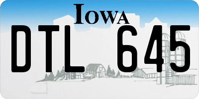 IA license plate DTL645