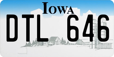 IA license plate DTL646