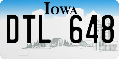 IA license plate DTL648