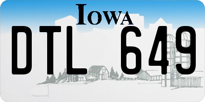 IA license plate DTL649
