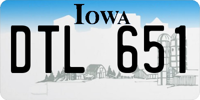 IA license plate DTL651