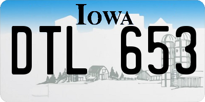 IA license plate DTL653