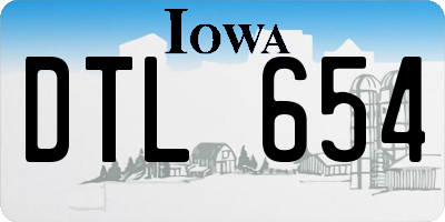 IA license plate DTL654