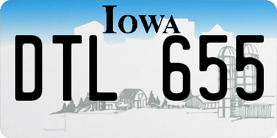 IA license plate DTL655
