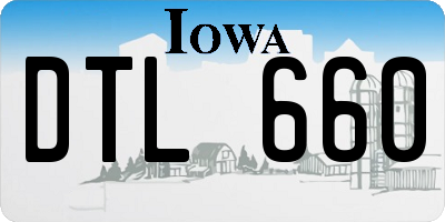 IA license plate DTL660