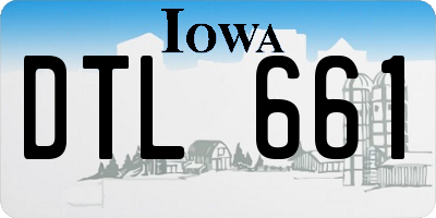 IA license plate DTL661