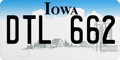 IA license plate DTL662
