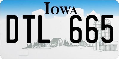 IA license plate DTL665