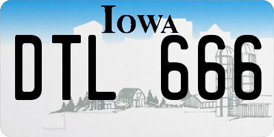 IA license plate DTL666