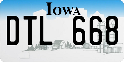 IA license plate DTL668