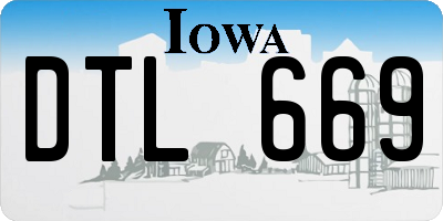 IA license plate DTL669