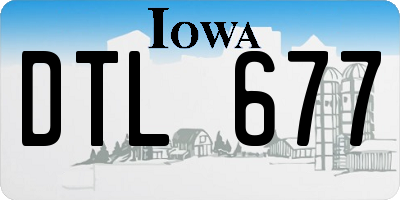 IA license plate DTL677