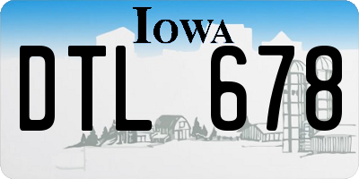 IA license plate DTL678
