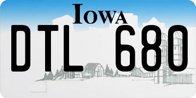 IA license plate DTL680