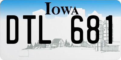 IA license plate DTL681