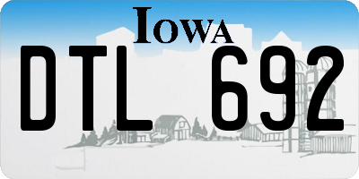 IA license plate DTL692