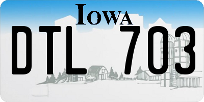 IA license plate DTL703