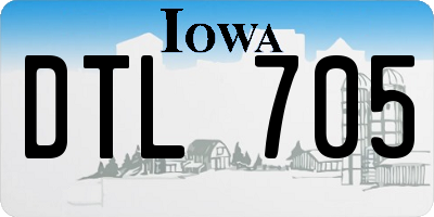IA license plate DTL705