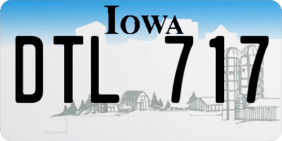 IA license plate DTL717