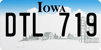IA license plate DTL719