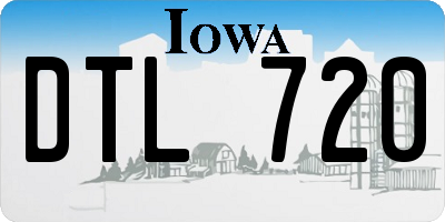 IA license plate DTL720