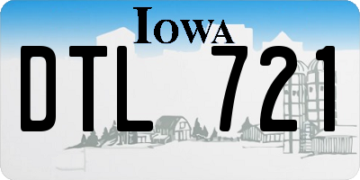 IA license plate DTL721