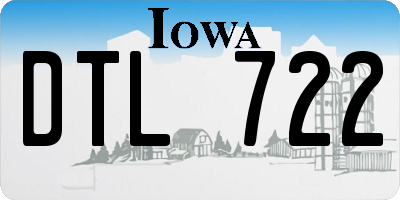 IA license plate DTL722