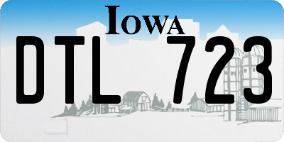 IA license plate DTL723