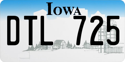 IA license plate DTL725