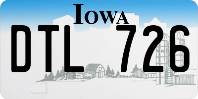 IA license plate DTL726