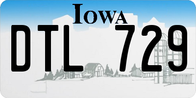 IA license plate DTL729