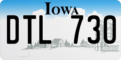 IA license plate DTL730