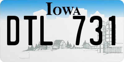 IA license plate DTL731