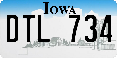 IA license plate DTL734